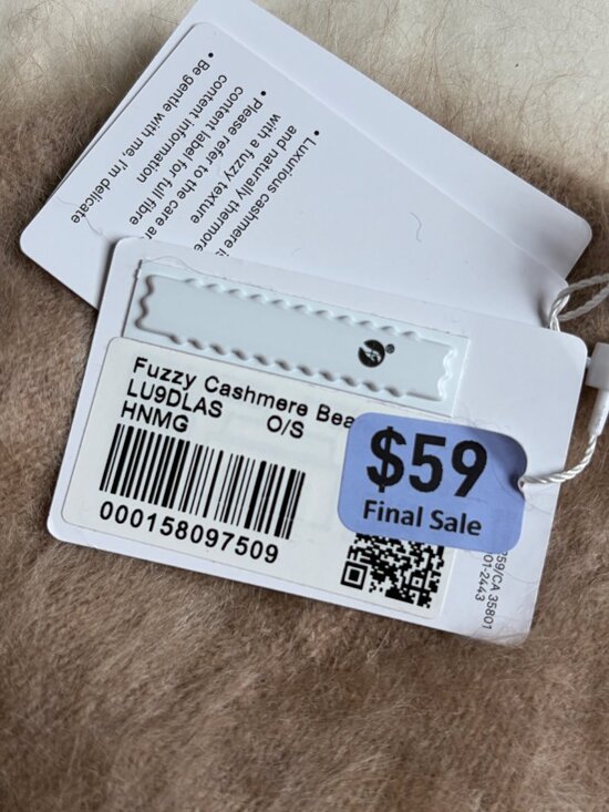 NWT Lululemon Fuzzy Cashmere Beanie (Heathered Nutmeg) - One Size main image 4